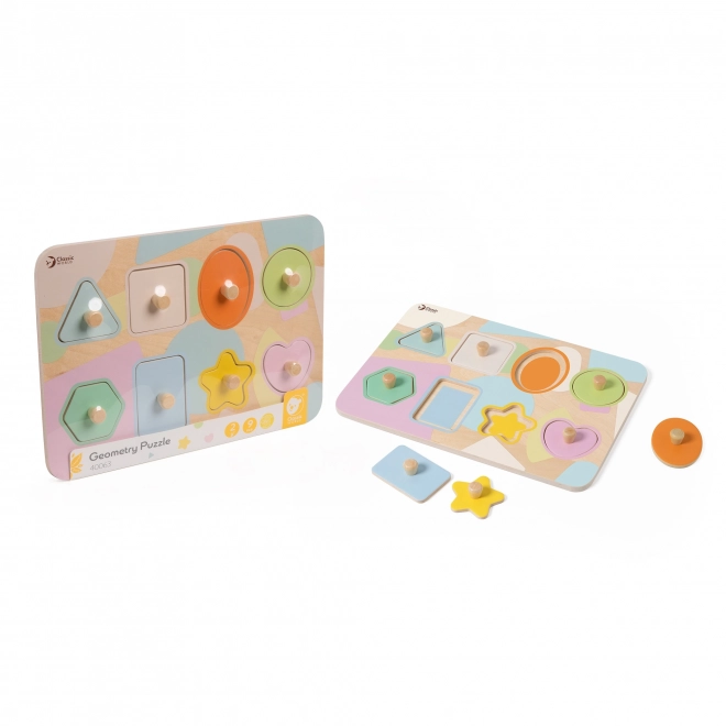Puzzle géométrique en bois pour enfants
