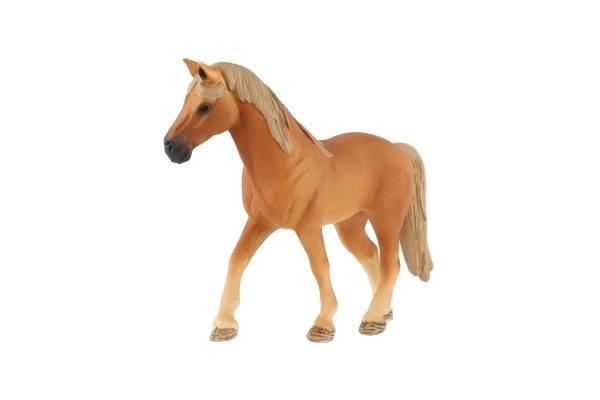 Cheval domestique alezan zooté en plastique 13 cm dans un sac