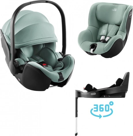 Ensemble complet de sièges auto Britax Römer Baby-Safe Pro et Dualfix 5Z, Jade Green