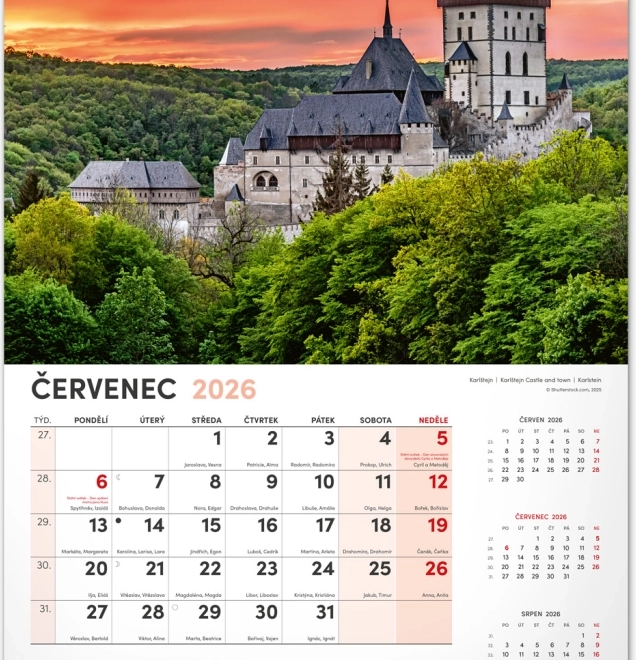 Calendrier mural Ma patrie 2026