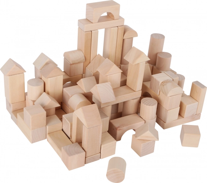 Petit Pied Blocs en bois naturel 100 pièces
