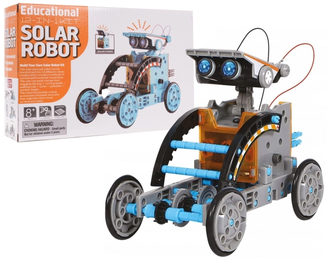 Kit de véhicules solaires 12 en 1 orange – Bleu