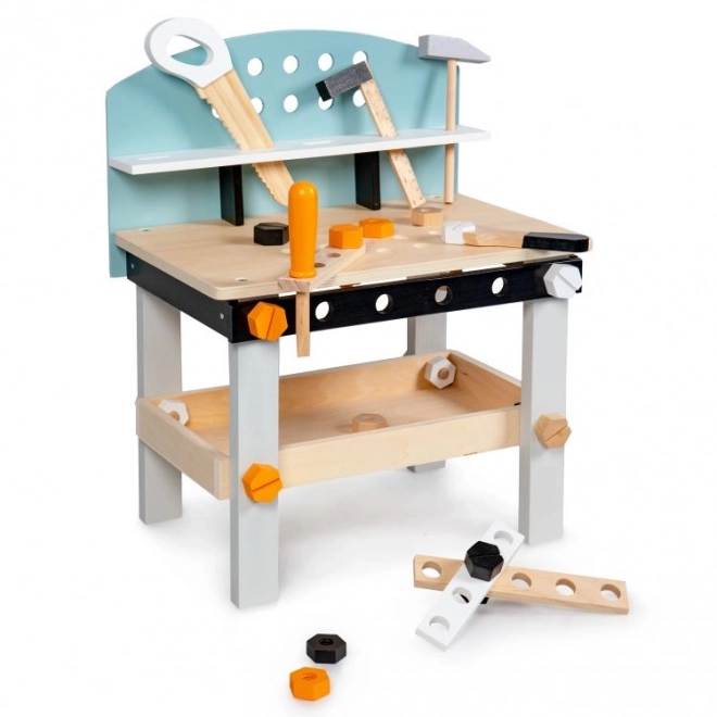 Table de travail en bois pour enfants avec outils ECOTOYS
