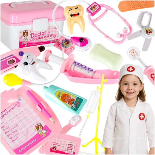 Mallette pleine d’accessoires pour médecin et dentiste