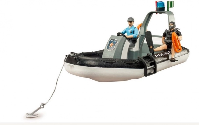 Bruder Bateau de police avec policier et plongeur