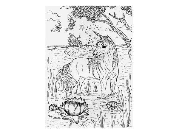 Coloriage antistress Licornes 21x29cm