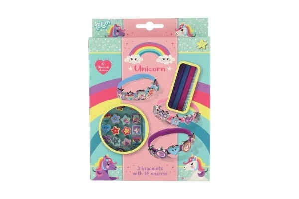 Kit créatif Fabrique tes bracelets Licorne en boîte 15x20,5x2,5cm