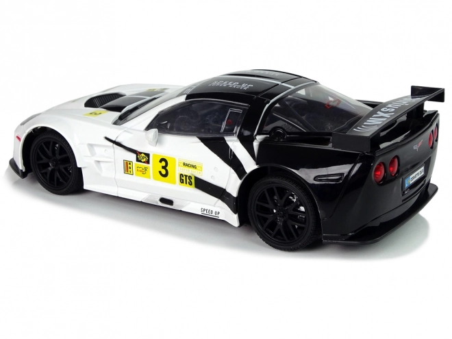 Voiture de sport R/C 1:18 Corvette C6.R Blanche 2.4 G Lumières