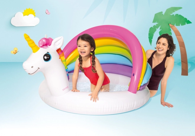 57113NP Piscine avec toit licorne