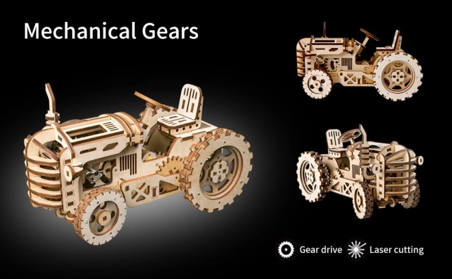 Puzzle mécanique en bois 3D RoboTime Tracteur