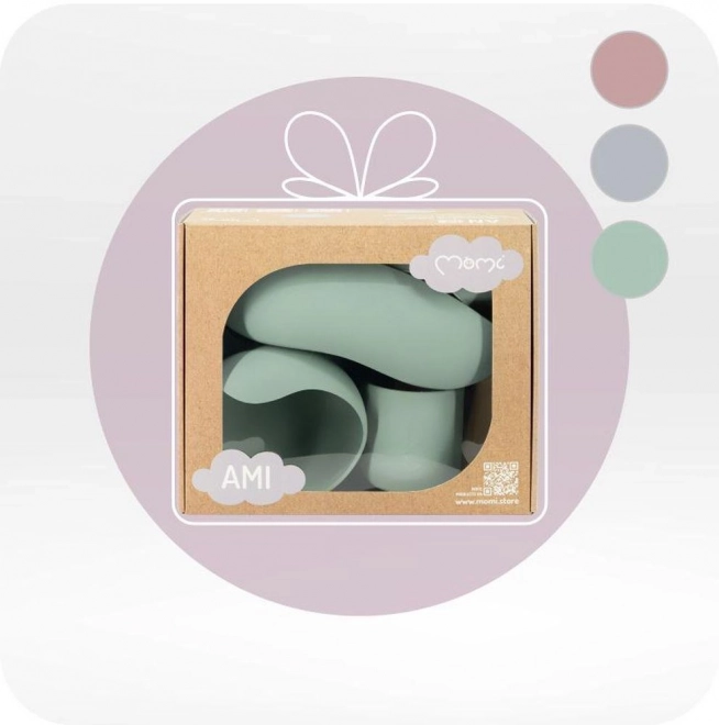 Set de table en silicone pour enfants MoMi AMI vert