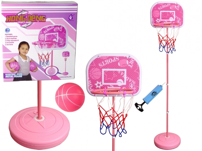 Ensemble de basket-ball rose pour enfants 170 cm