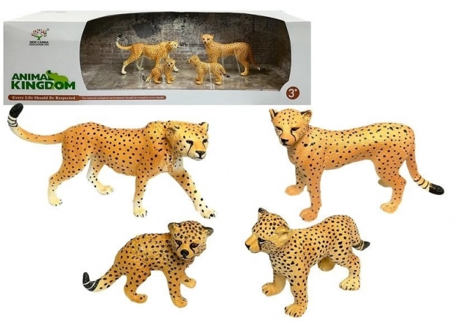 Figurines éducatives de guépards 4 pièces