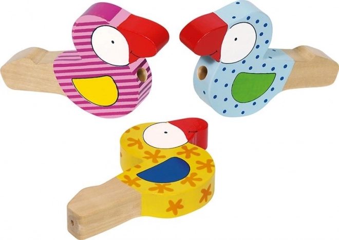 Oiseaux siffleurs en bois