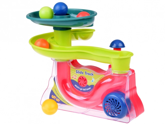 Piste interactive avec balles mobiles