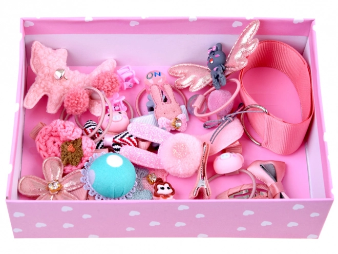 Ensemble amusant de pinces et élastiques pour petites filles