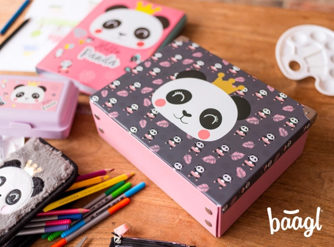 BAAGL Valise scolaire pliable Panda avec ferrure