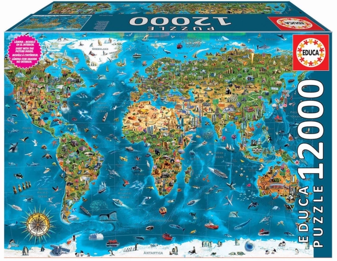 EDUCA Puzzle Merveilles du monde 12000 pièces