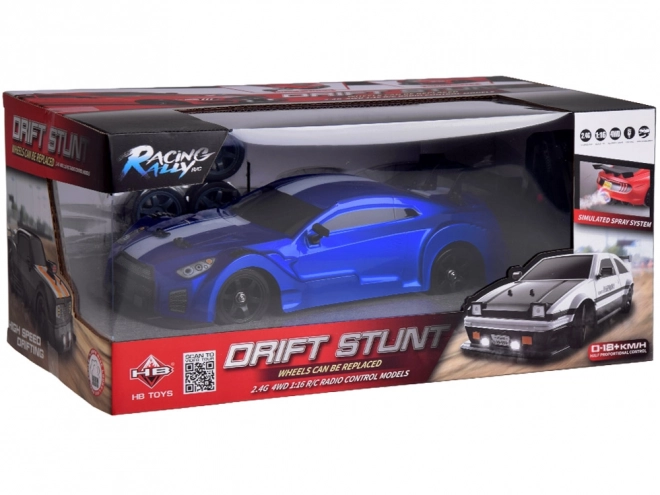 Voiture RC de course Drift avec effet de fumée et éclairage LED
