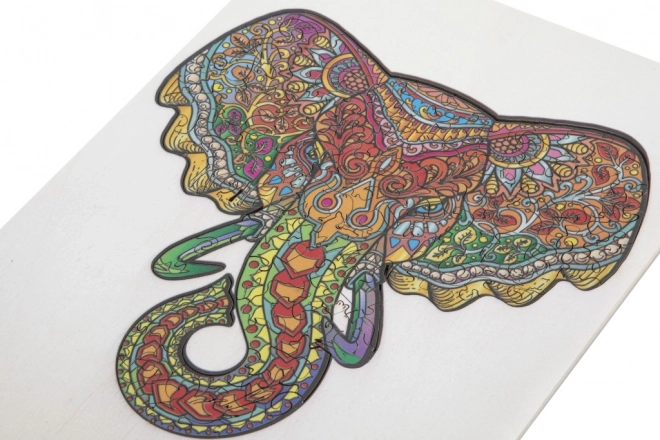 Puzzle en bois à contour éléphant
