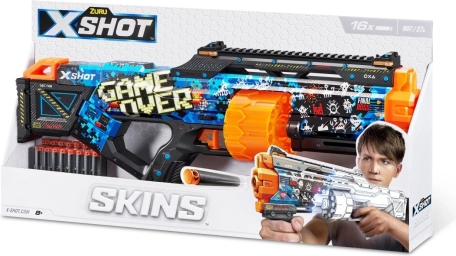 ZURU X-Shot Skins Last Stand – pistolet à fléchettes en mousse (16 fléchettes)