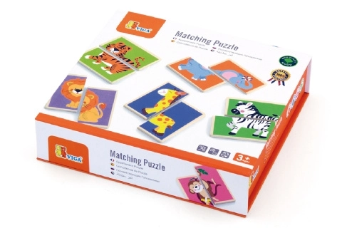Puzzle d’association en bois animaux