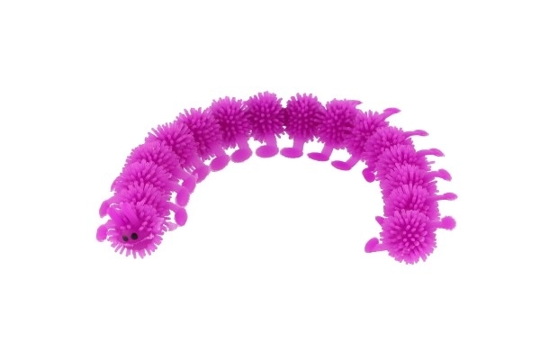 Chenille en silicone antistress à presser 24cm avec possibilité de 4 couleurs