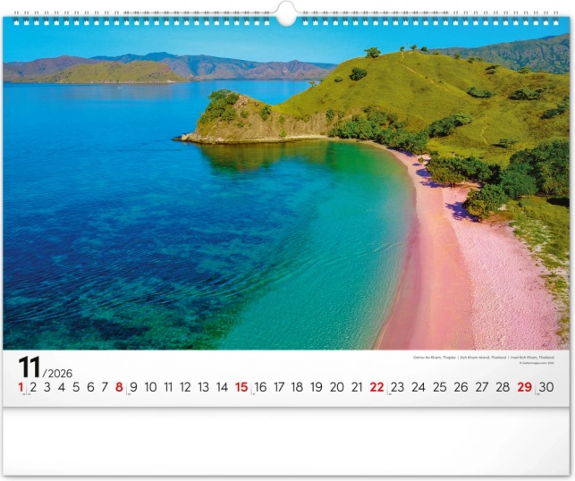 Calendrier mural Mer 2026