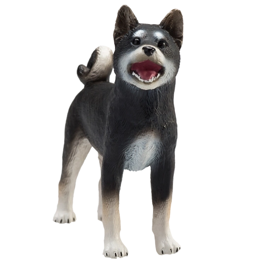 Mojo chien Shiba Inu noir – figurine réaliste