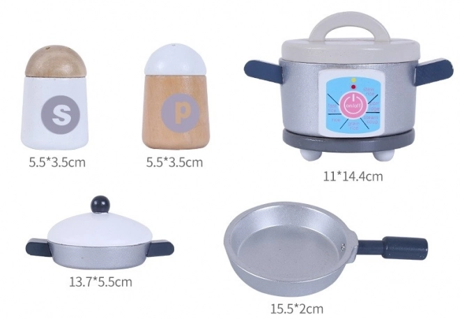 Cuisine en bois avec accessoires Maison