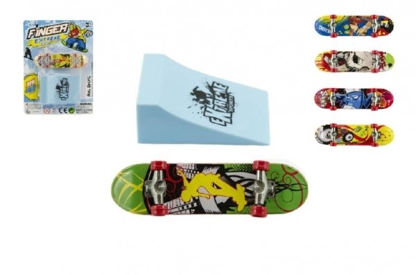 Skateboard à doigt avec rampe - 10 cm