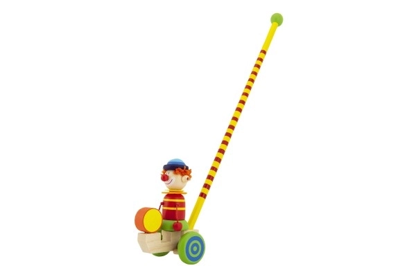 Str pousse-pousse en bois clown 60 cm