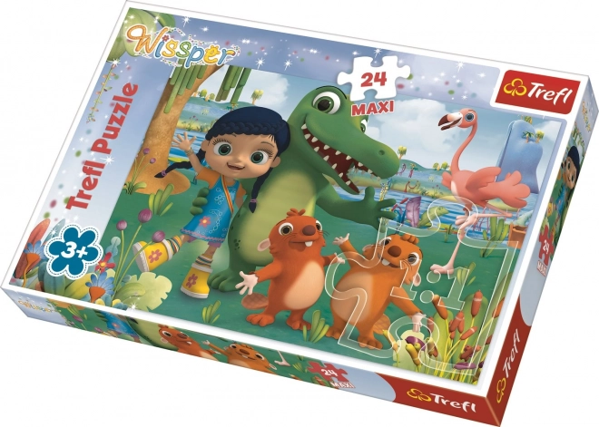 Puzzle Trefl Wissper et ses amis animaux maxi 24 pièces