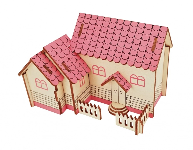 Puzzle 3D en bois Maison violette