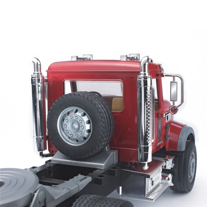 Camion Bruder MACK Granit avec remorque et tracteur JCB