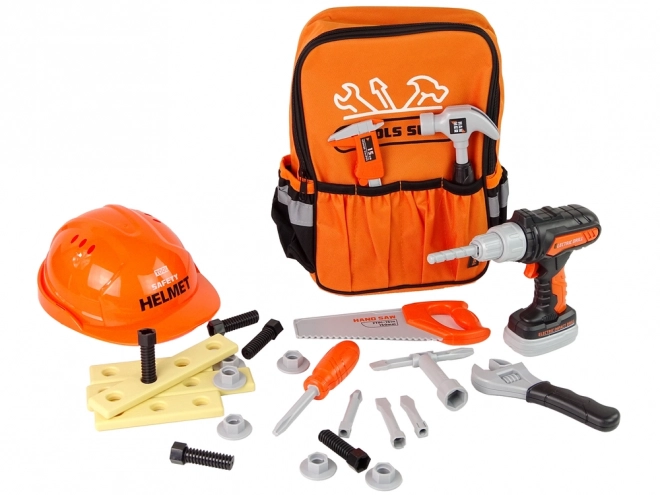 ensemble d'outils pour enfants avec sac à dos et casque