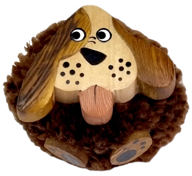 Dvǝđǝti Grand aimant en bois pompon Chien