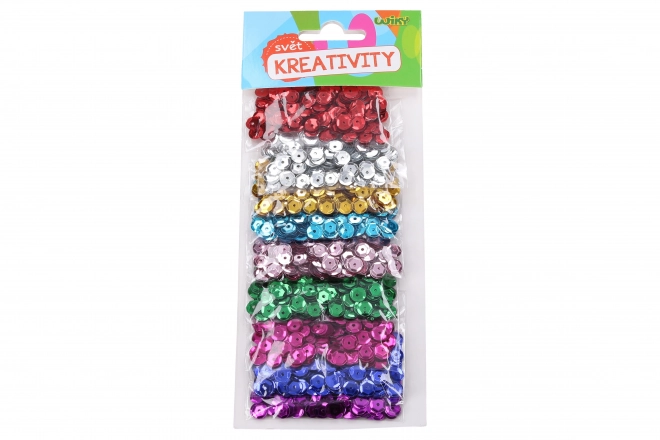 Ensemble de paillettes colorées