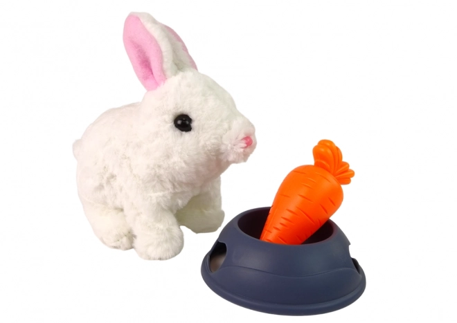 Lapin Interactif Bunny Rabbit Bol de Carotte Blanc Mascotte