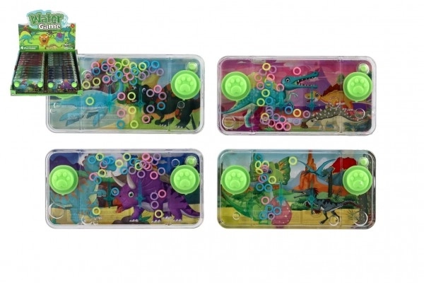 Jeu d'eau casse-tête 11x6cm plastique dinosaure 4 types 24pcs en boîte