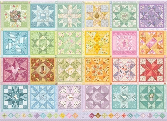 puzzle Cobble Hill couverture brodée : saisons étoilées 1000 pièces