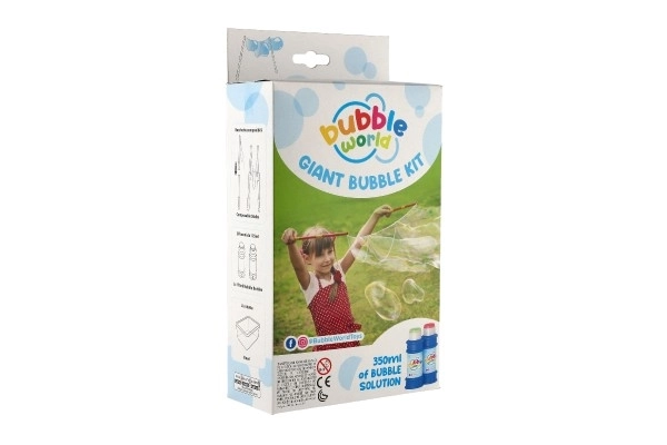 Ensemble Bublifuk - création de bulles professionnelles + recharge 350 ml dans une boîte 15x27x6cm