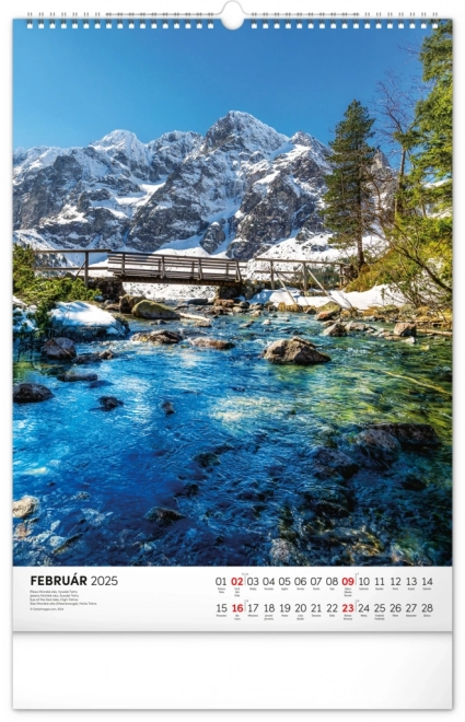 NOTIQUE Calendrier mural Tatry 2025, 33 x 46 cm