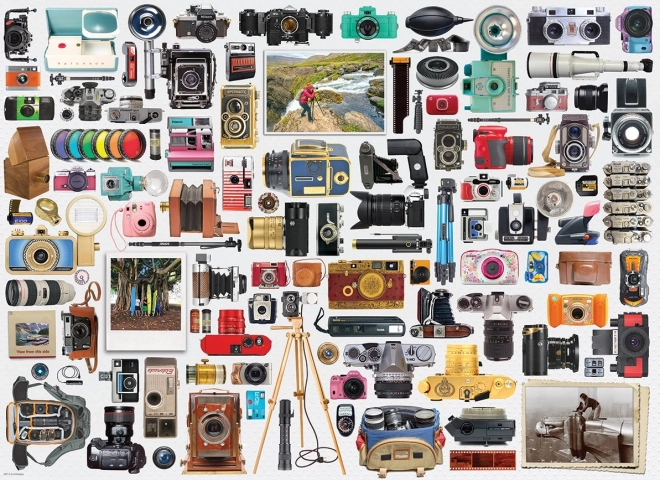EUROGRAPHICS Puzzle Monde des appareils photo 1000 pièces