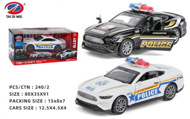 Voiture de police métallique