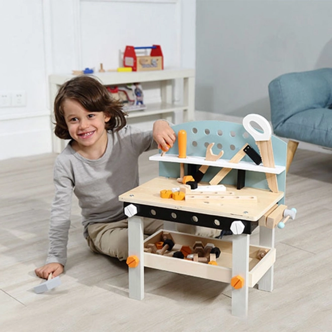 Table de travail en bois pour enfants avec outils ECOTOYS