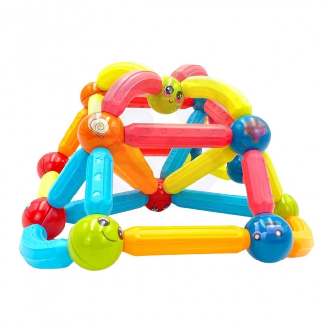WOOPIE Ensemble de construction éducatif magnétique 128 pièces