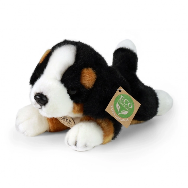 Chien de montagne bernois en peluche allongé 20 cm ÉCOLOGIQUE