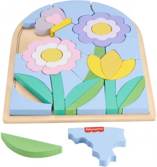 FISHER-PRICE puzzle en bois fleurs
