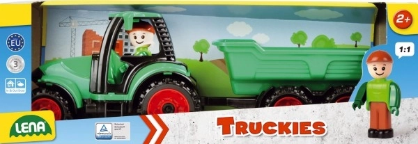Auto Truckies tracteur avec remorque en plastique 32cm avec figurine en boîte 24m+